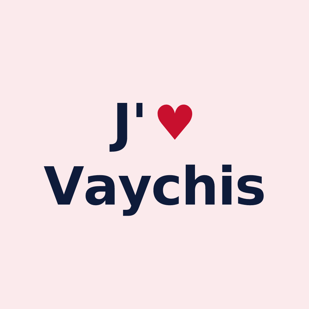 Magnet personnalisé Vaychis — design J'aime Vaychis