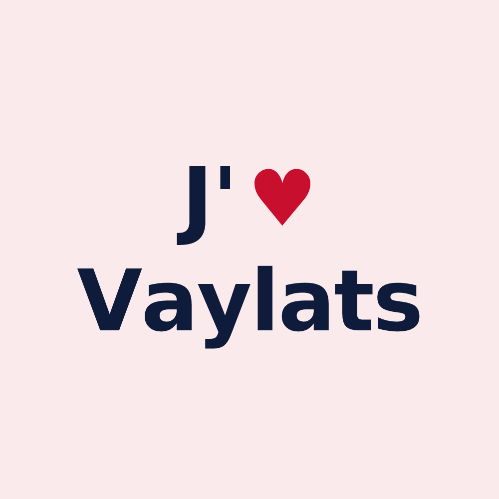 Magnet personnalisé Vaylats — design J'aime Vaylats