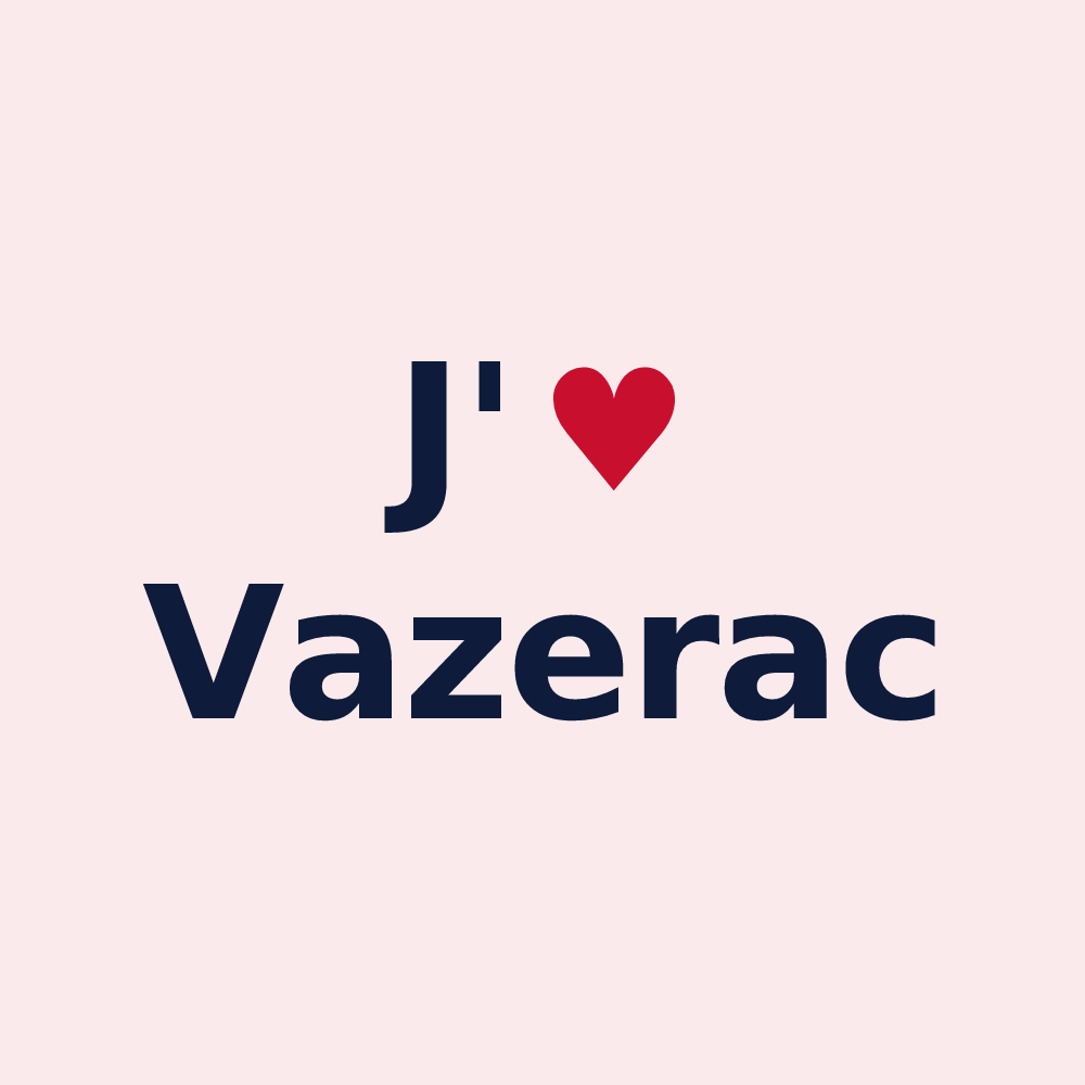 Magnet personnalisé Vazerac — design J'aime Vazerac