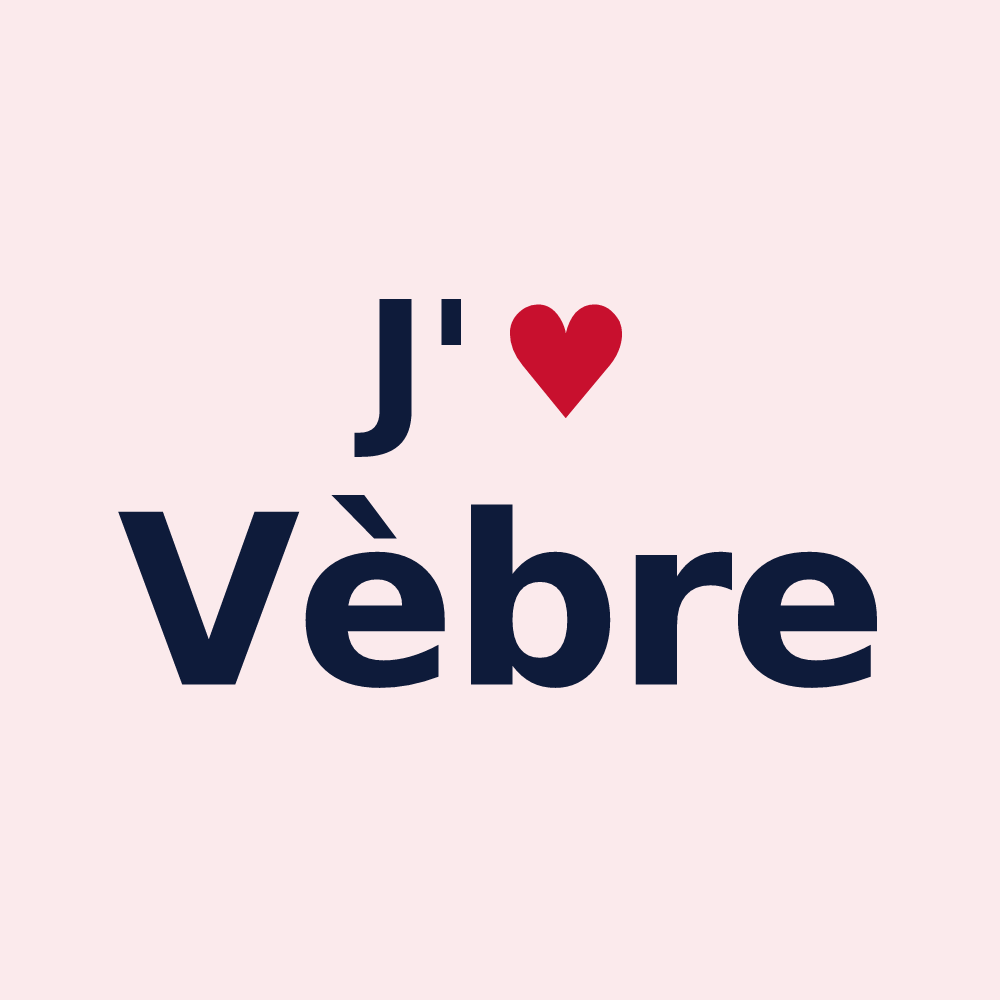 Magnet personnalisé Vèbre — design J'aime Vèbre