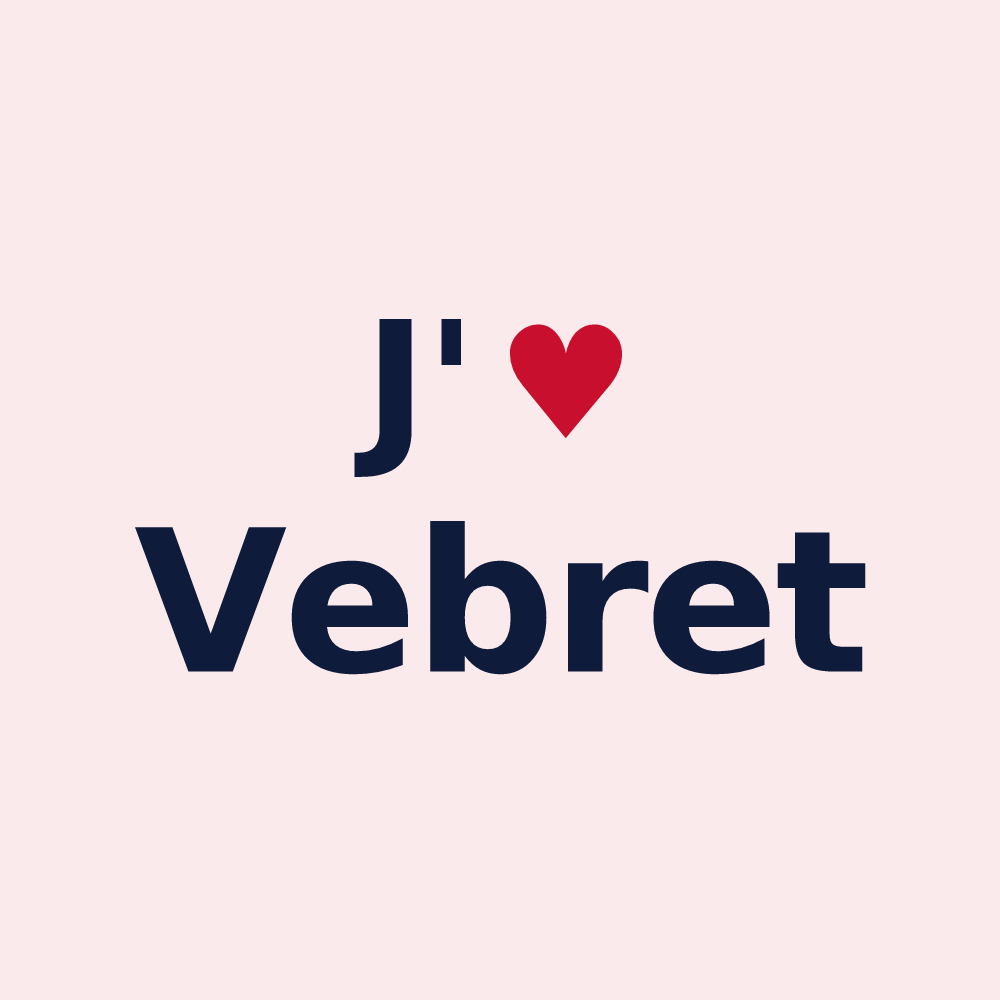 Magnet personnalisé Vebret — design J'aime Vebret