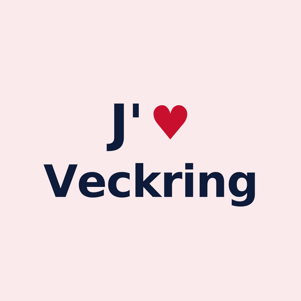Magnet personnalisé Veckring — design J'aime Veckring