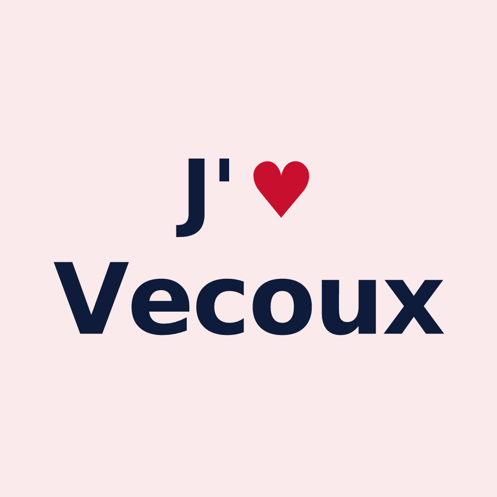 Magnet personnalisé Vecoux — design J'aime Vecoux