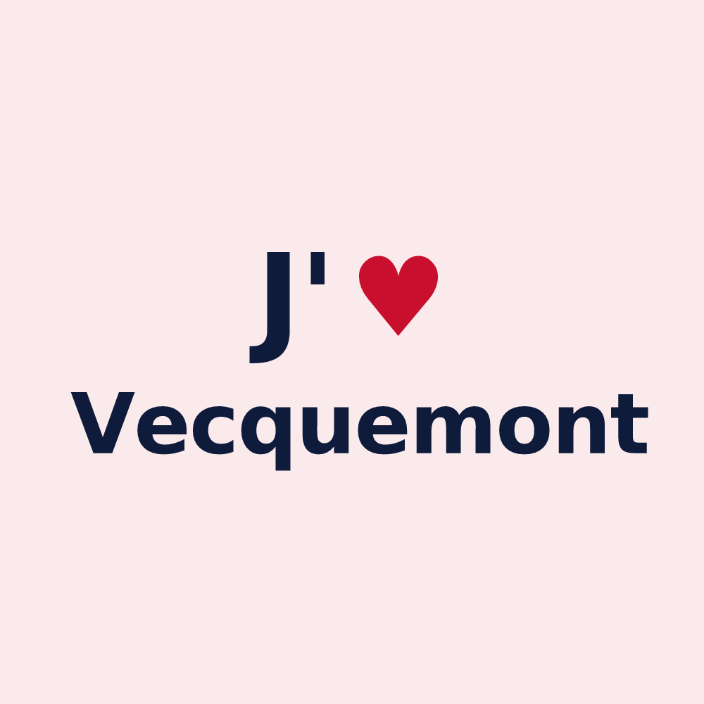 Magnet personnalisé Vecquemont — design J'aime Vecquemont