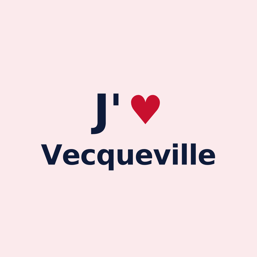 Magnet personnalisé Vecqueville — design J'aime Vecqueville