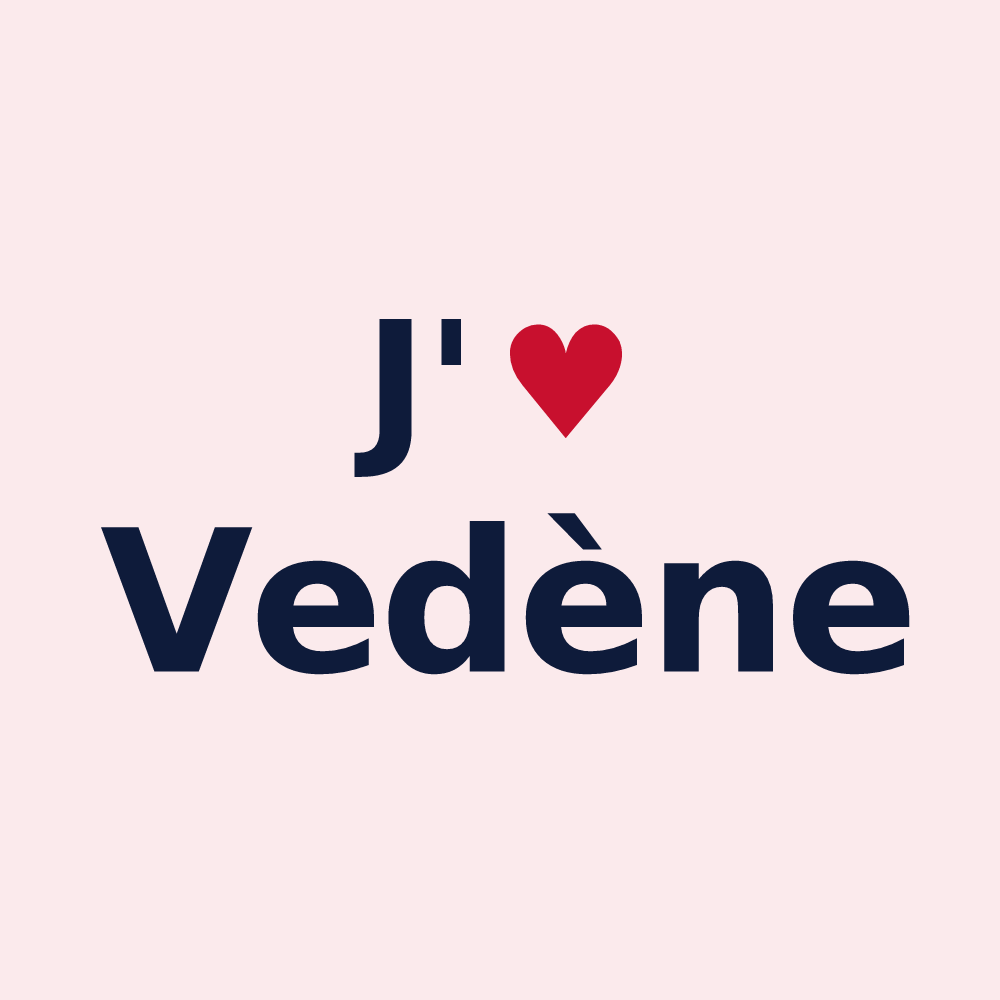 Magnet personnalisé Vedène — design J'aime Vedène