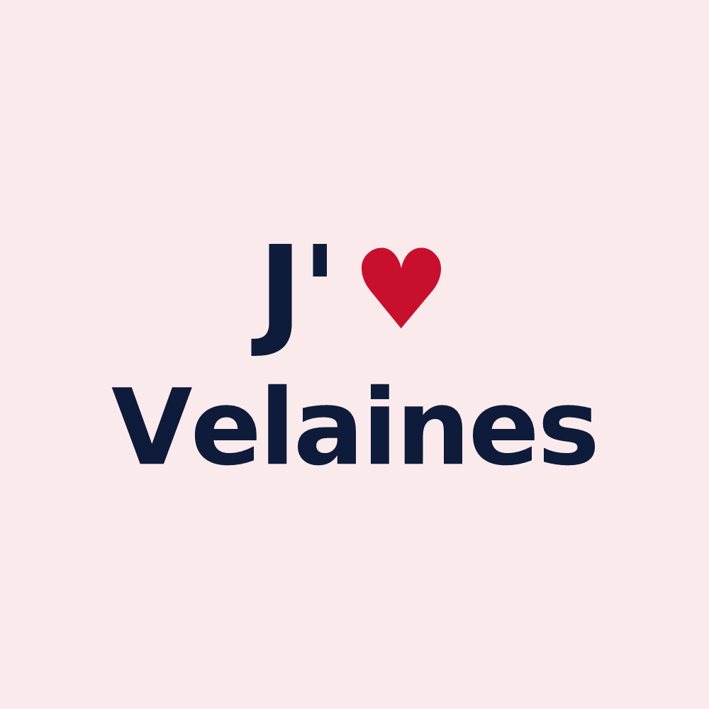 Magnet personnalisé Velaines — design J'aime Velaines