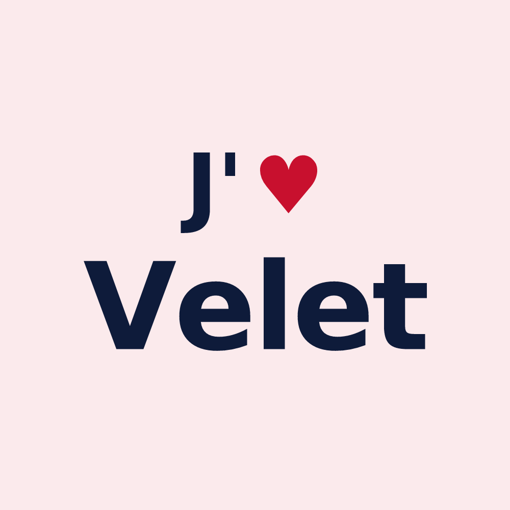 Magnet personnalisé Velet — design J'aime Velet