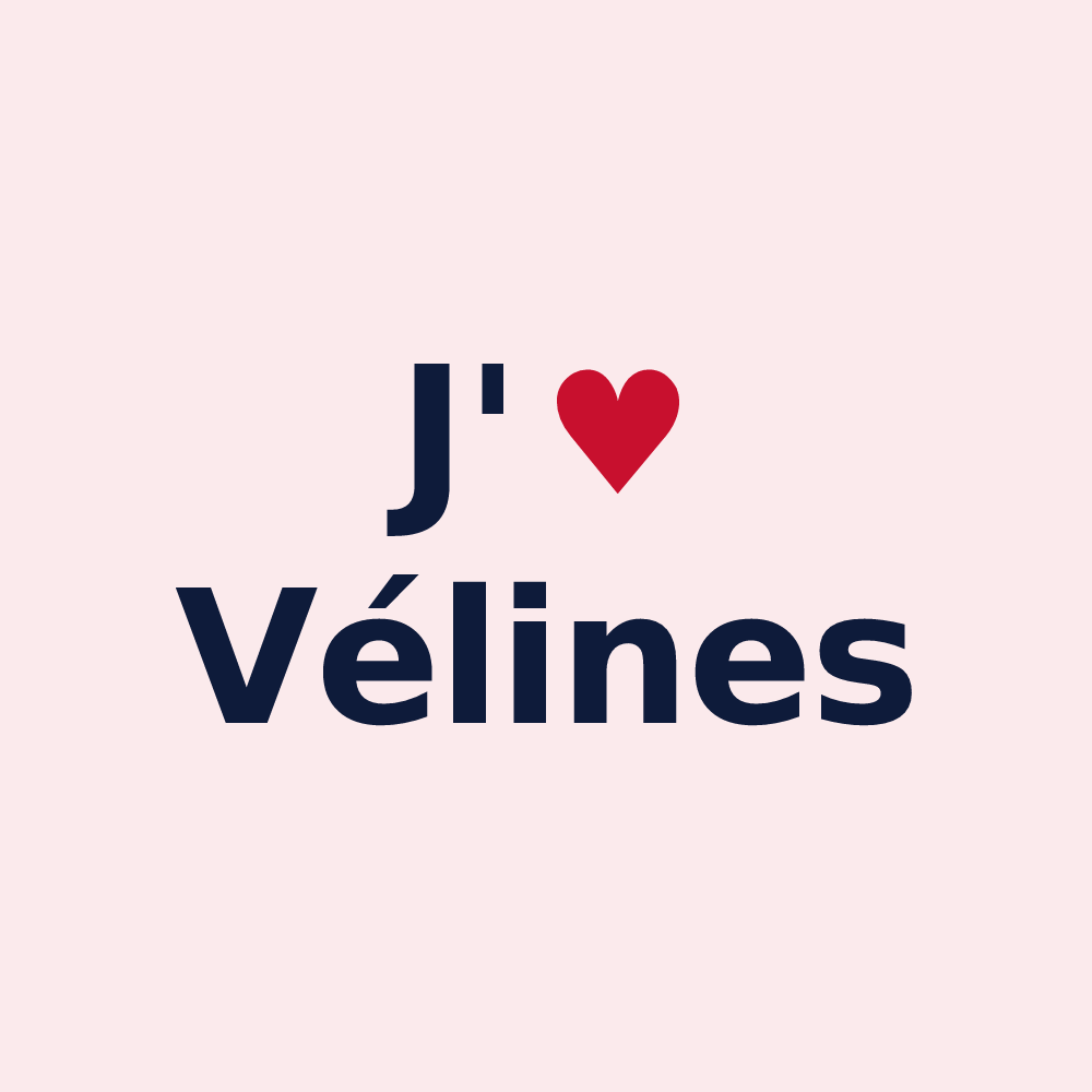 Magnet personnalisé Vélines — design J'aime Vélines