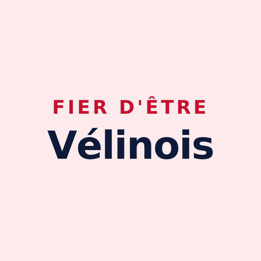 Magnet « Fier d'être Vélinois » — design pour Vélines