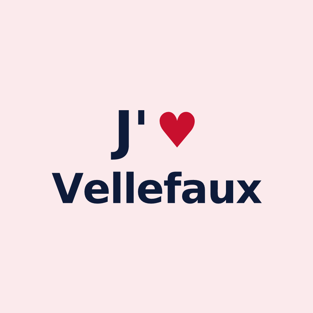 Magnet personnalisé Vellefaux — design J'aime Vellefaux