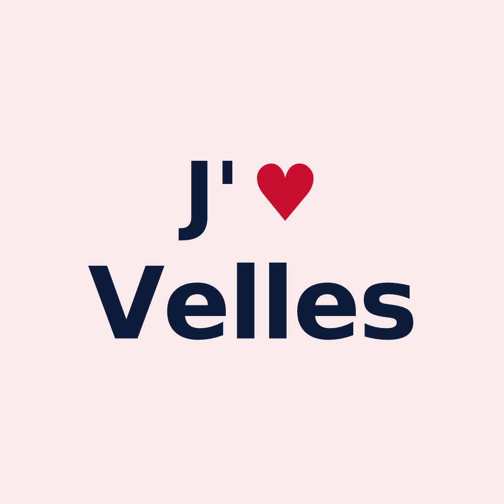 Magnet personnalisé Velles — design J'aime Velles