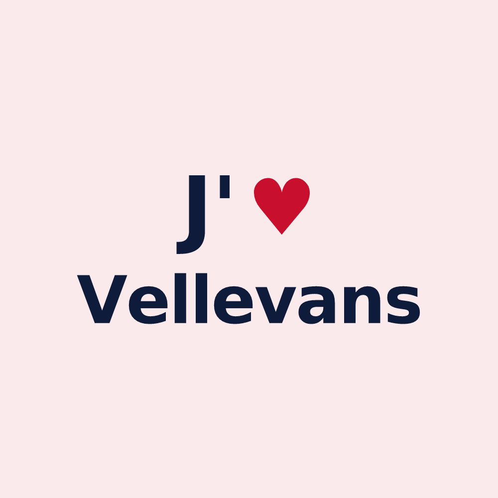 Magnet personnalisé Vellevans — design J'aime Vellevans