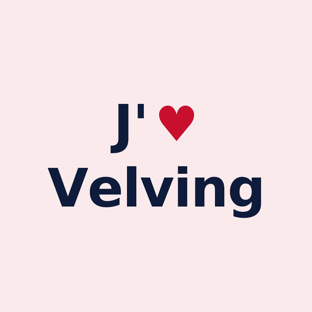 Magnet personnalisé Velving — design J'aime Velving