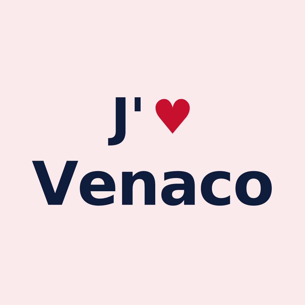 Magnet personnalisé Venaco — design J'aime Venaco