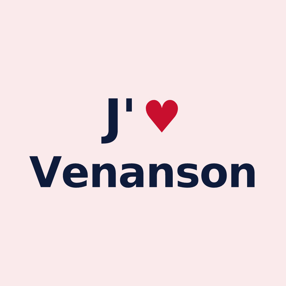 Magnet personnalisé Venanson — design J'aime Venanson