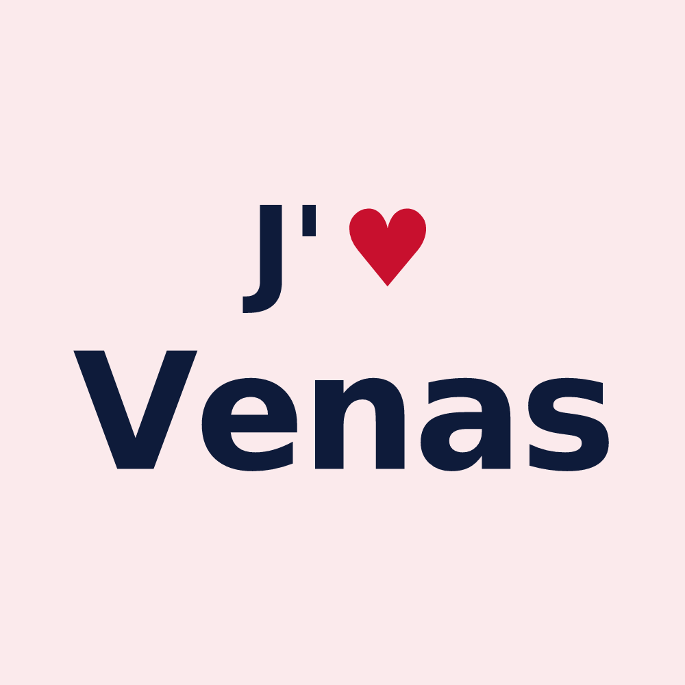 Magnet personnalisé Venas — design J'aime Venas