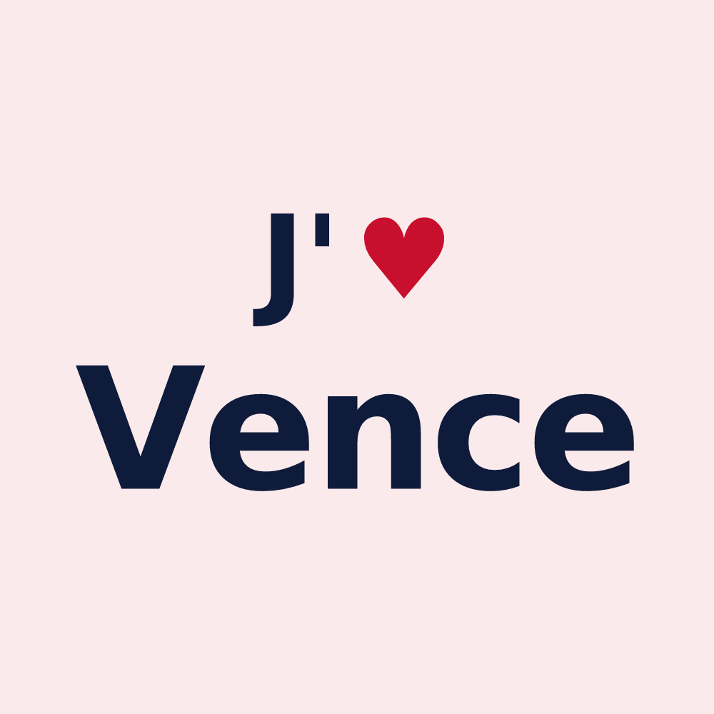 Magnet personnalisé Vence — design J'aime Vence