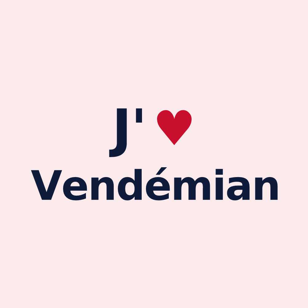 Magnet personnalisé Vendémian — design J'aime Vendémian
