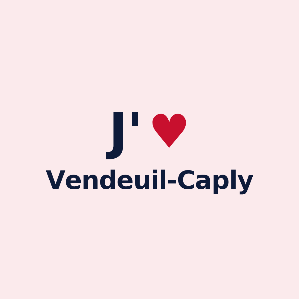 Magnet personnalisé Vendeuil-Caply — design J'aime Vendeuil-Caply