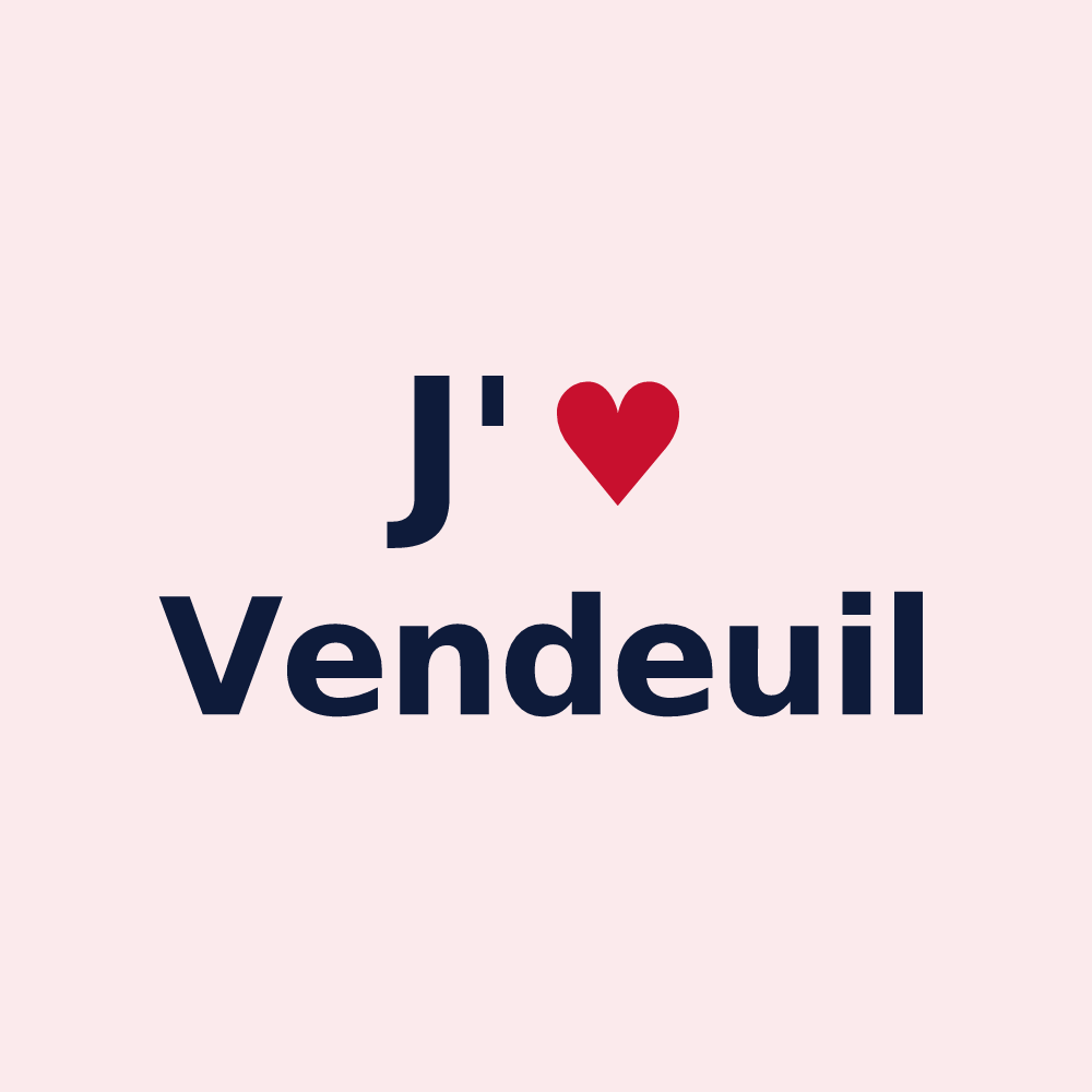 Magnet personnalisé Vendeuil — design J'aime Vendeuil