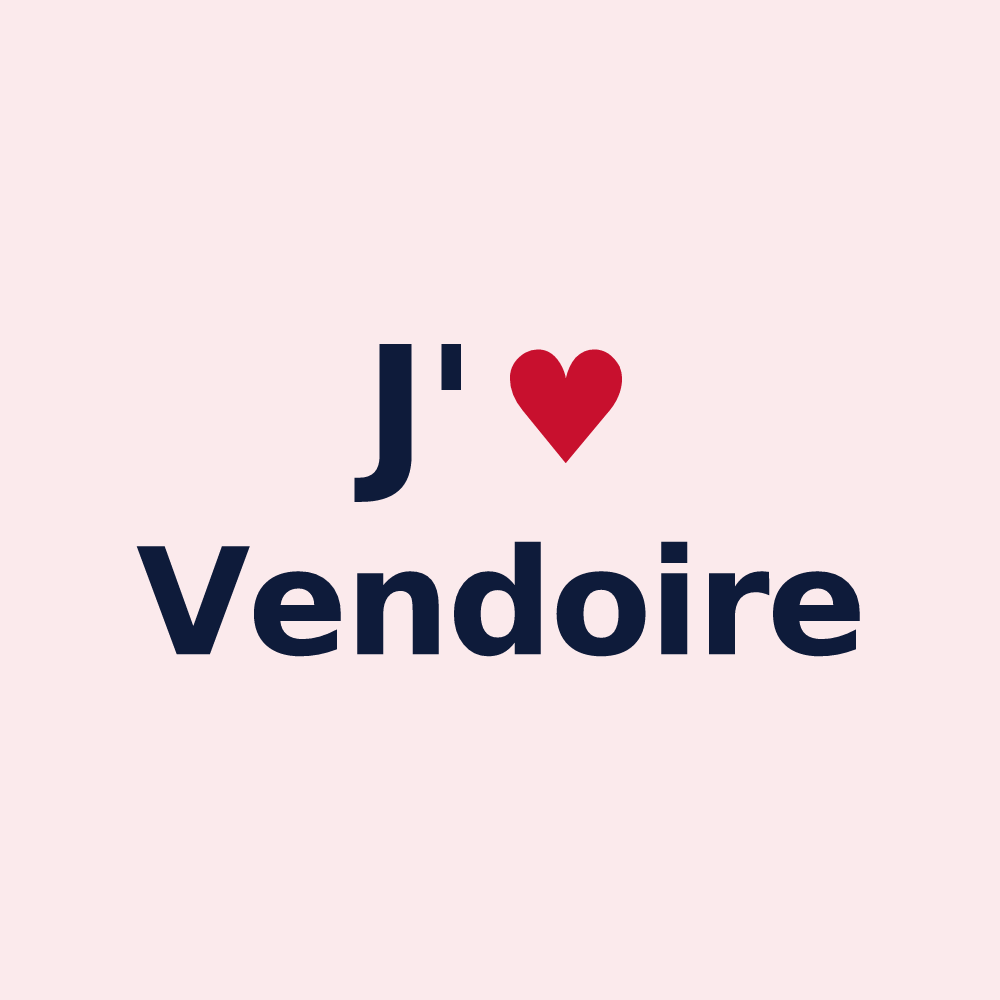Magnet personnalisé Vendoire — design J'aime Vendoire