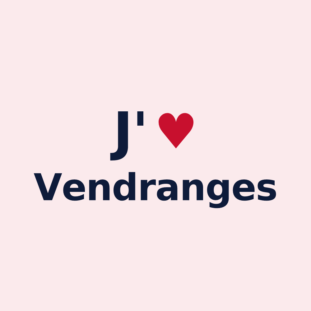 Magnet personnalisé Vendranges — design J'aime Vendranges