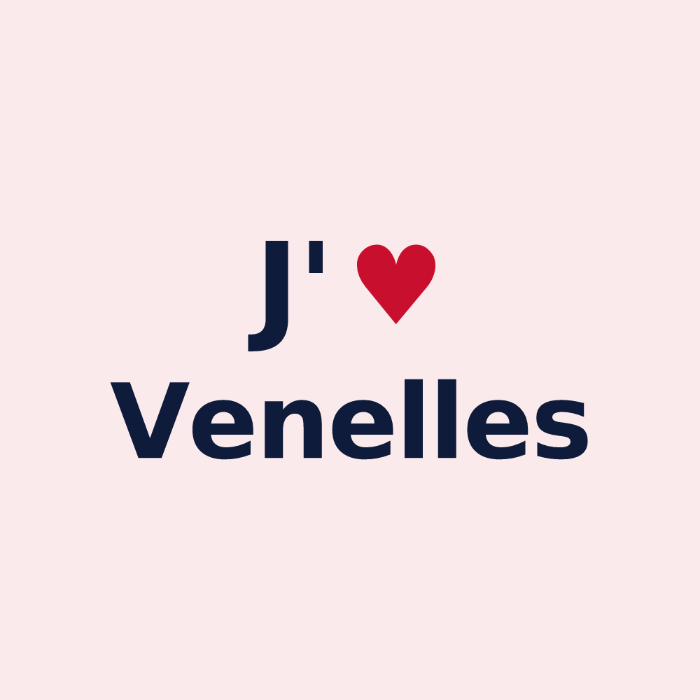 Magnet personnalisé Venelles — design J'aime Venelles