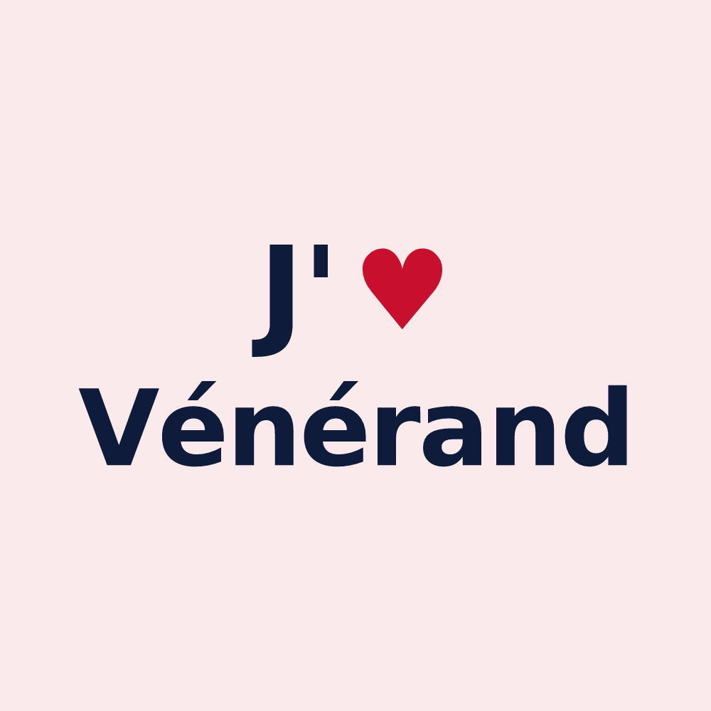 Magnet personnalisé Vénérand — design J'aime Vénérand
