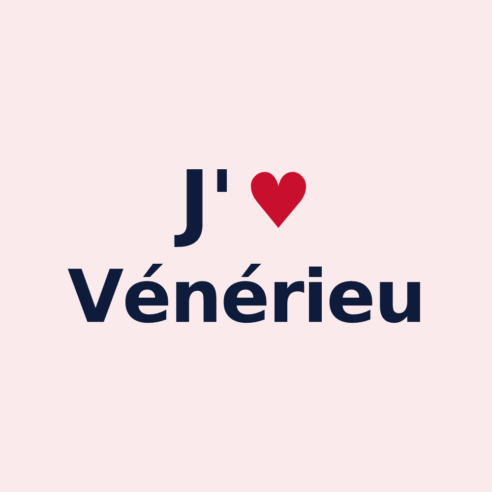 Magnet personnalisé Vénérieu — design J'aime Vénérieu