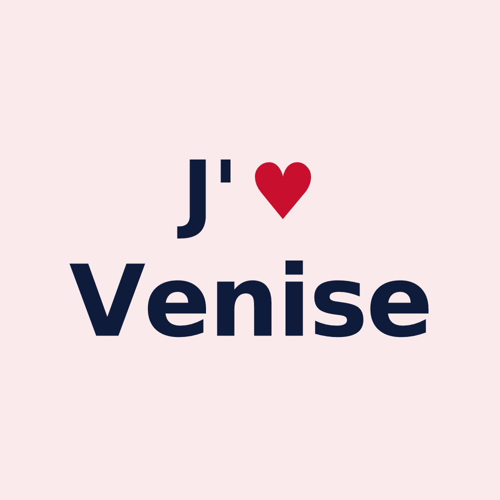 Magnet personnalisé Venise — design « J'aime Venise » imprimé sur le magnet
