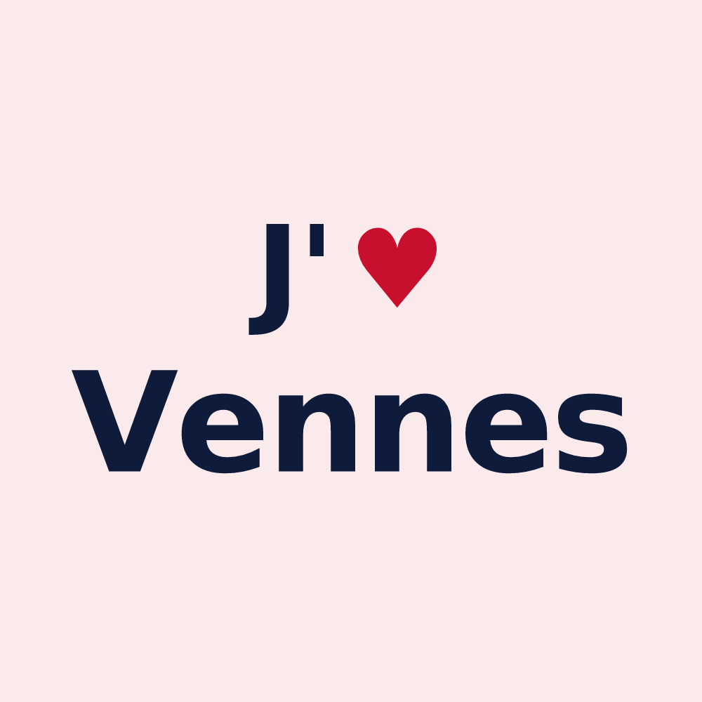 Magnet personnalisé Vennes — design J'aime Vennes