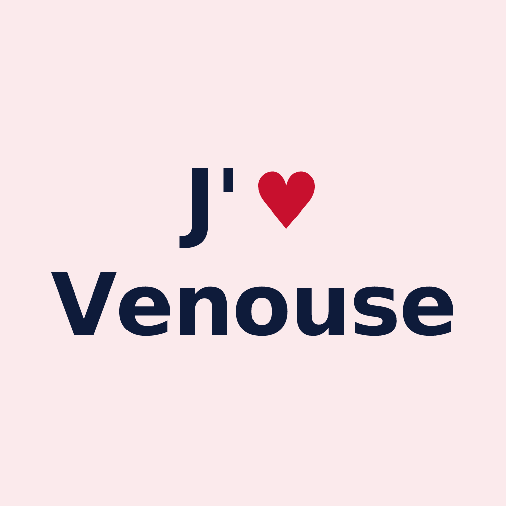Magnet personnalisé Venouse — design J'aime Venouse
