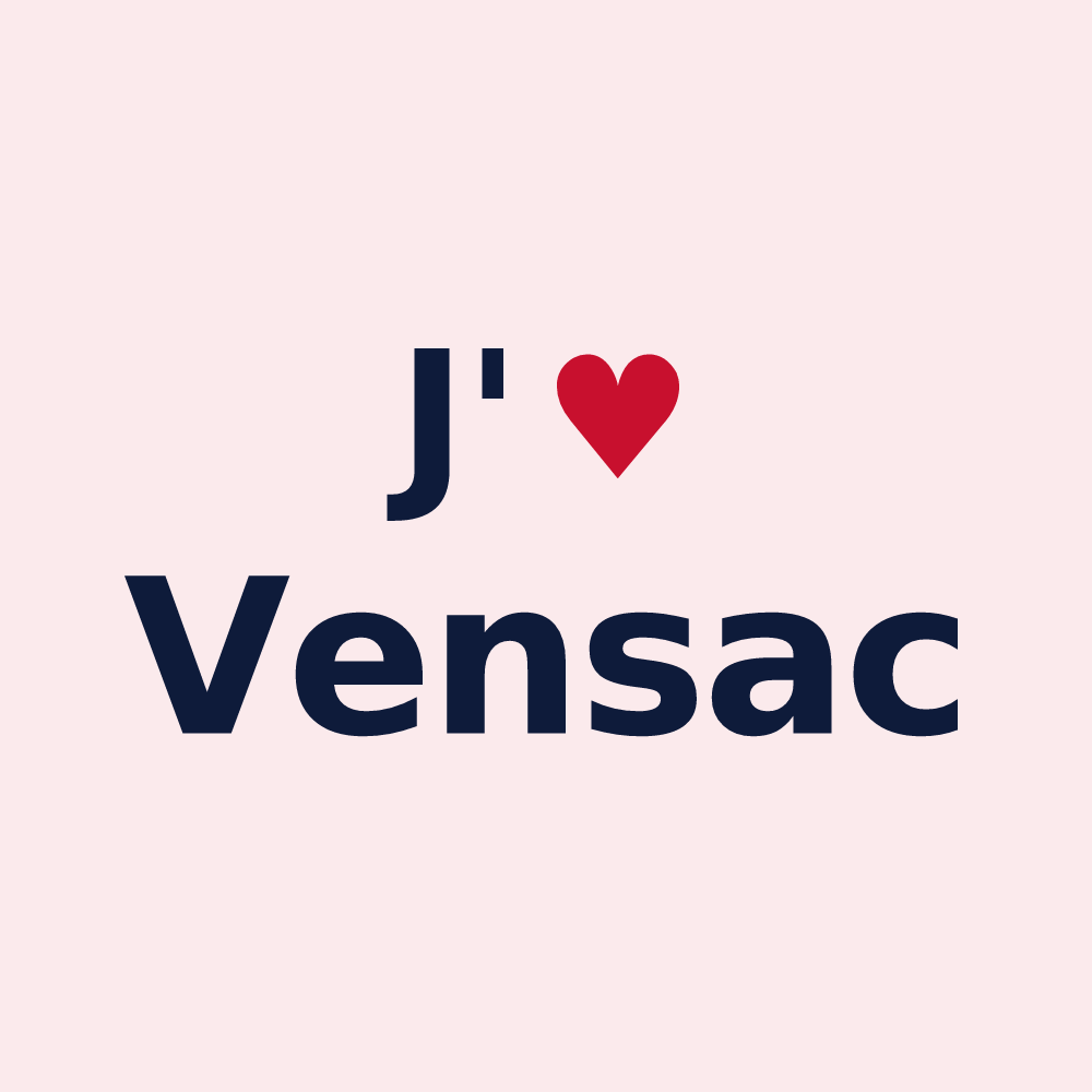 Magnet personnalisé Vensac — design J'aime Vensac