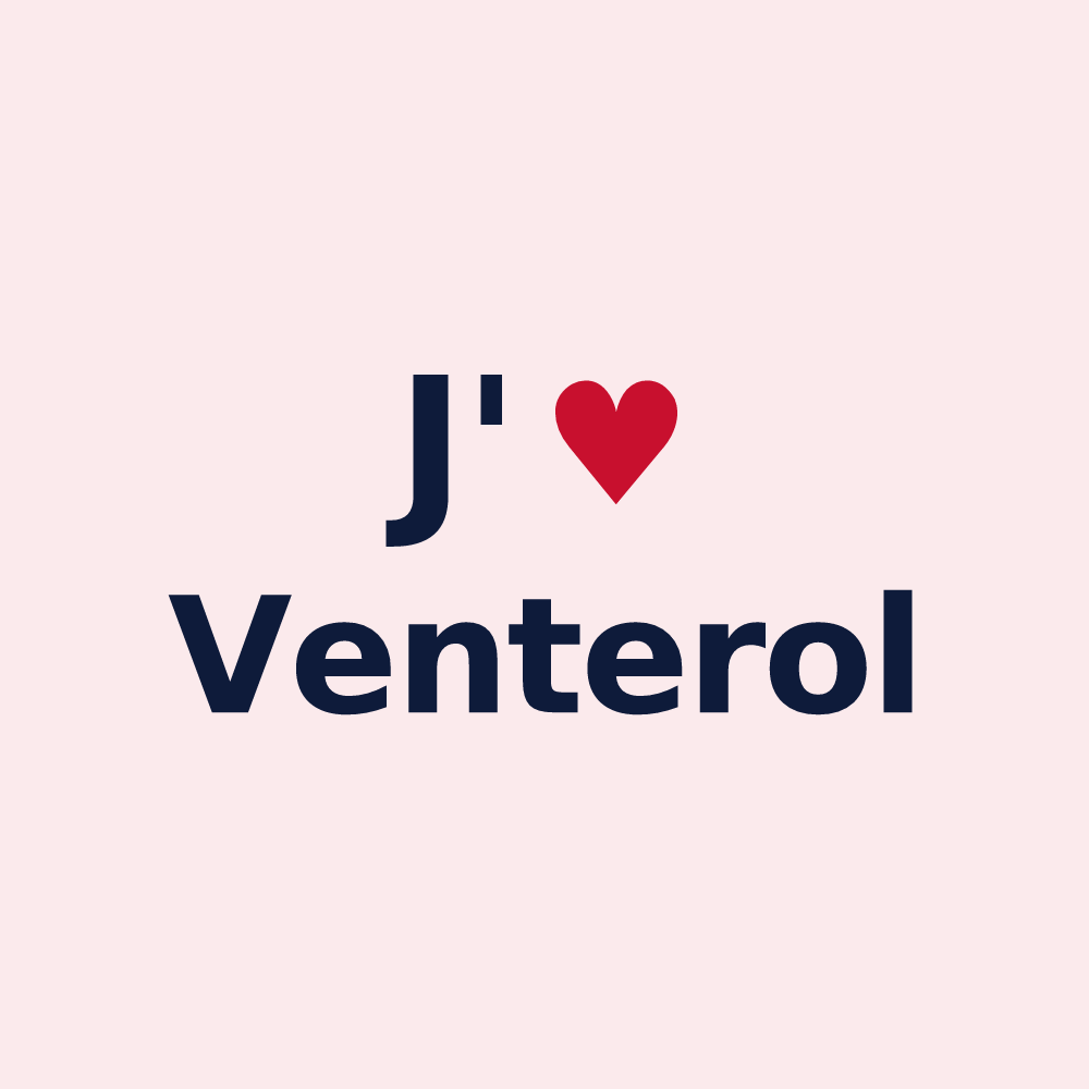 Magnet personnalisé Venterol — design J'aime Venterol