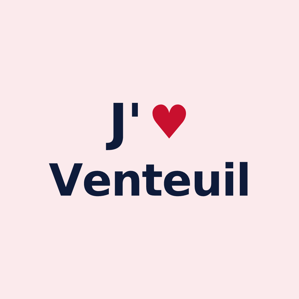 Magnet personnalisé Venteuil — design J'aime Venteuil