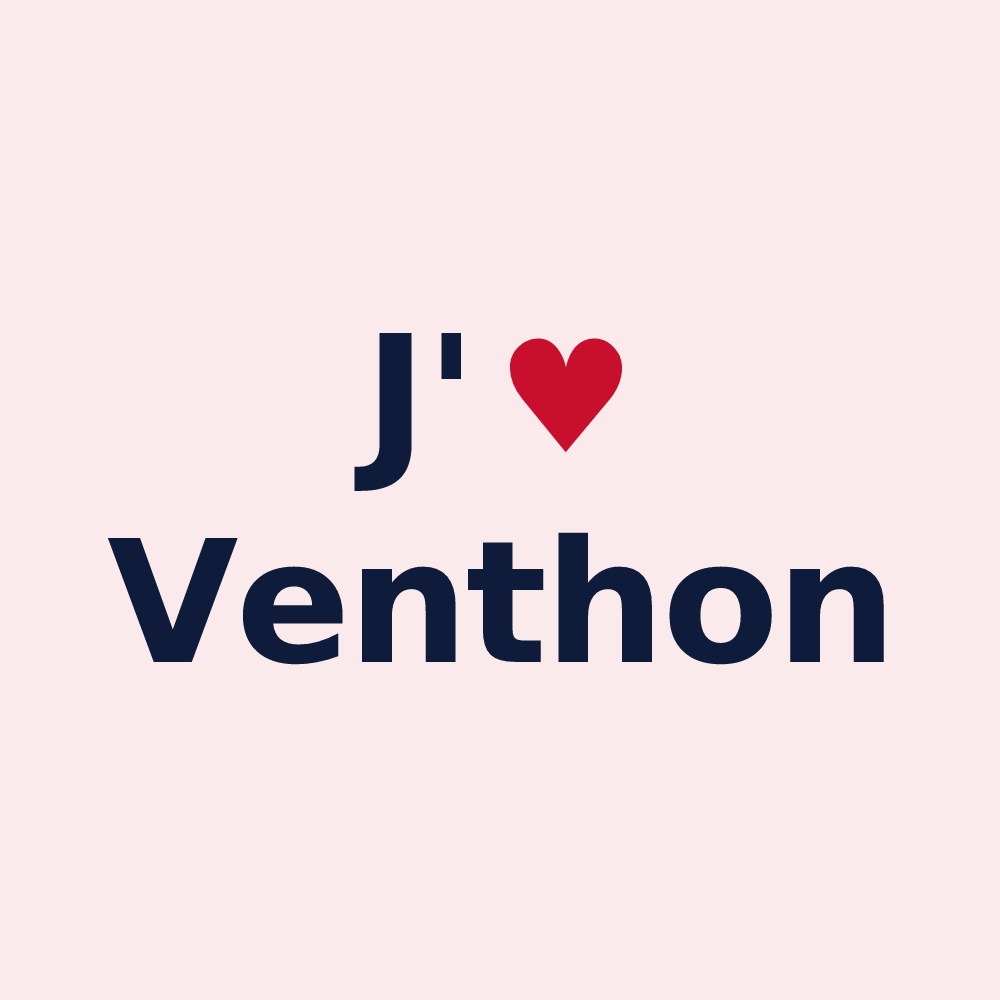 Magnet personnalisé Venthon — design J'aime Venthon