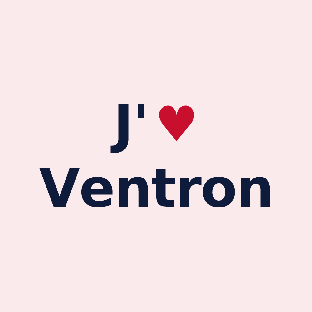 Magnet personnalisé Ventron — design « J'aime Ventron » imprimé sur le magnet
