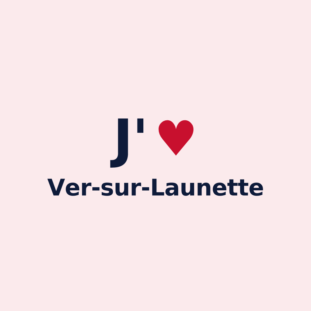 Magnet personnalisé Ver-sur-Launette — design J'aime Ver-sur-Launette