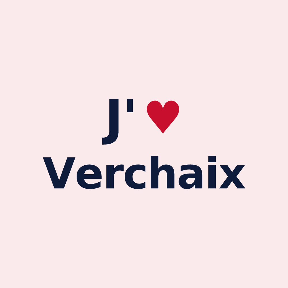 Magnet personnalisé Verchaix — design J'aime Verchaix
