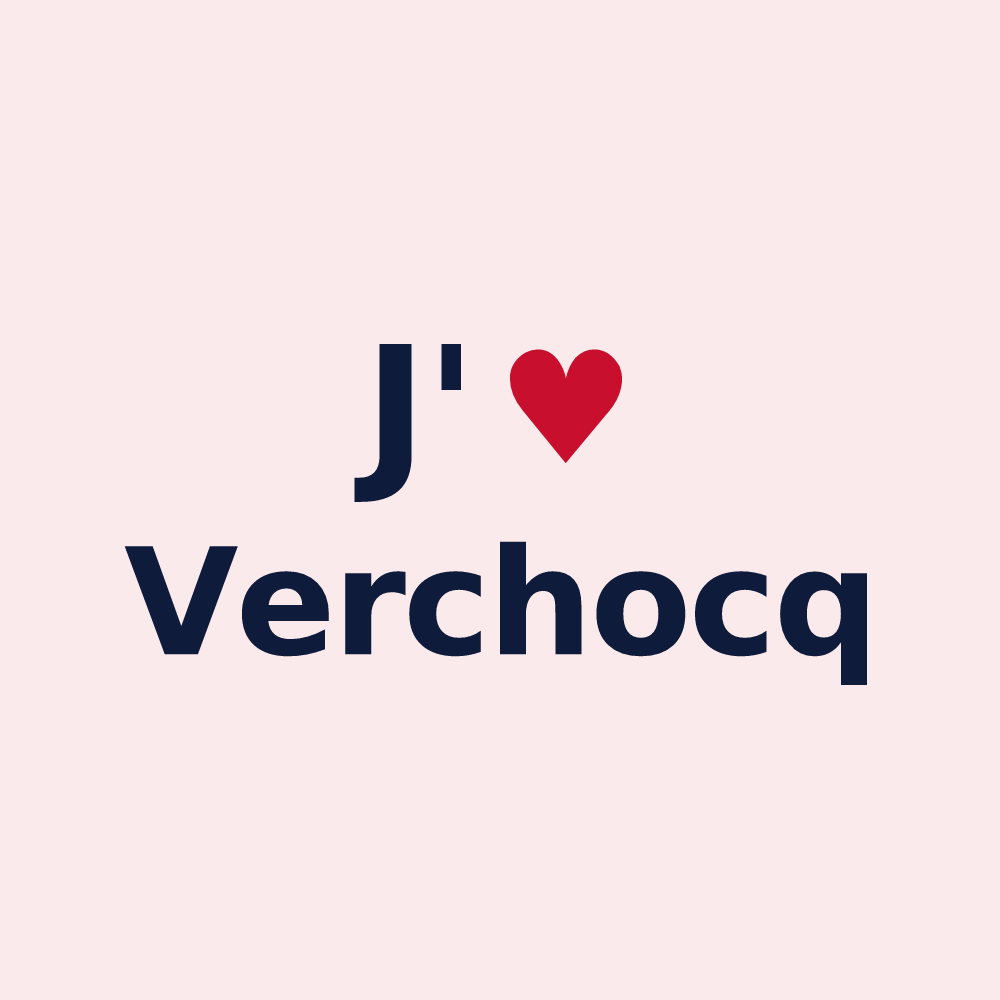 Magnet personnalisé Verchocq — design J'aime Verchocq