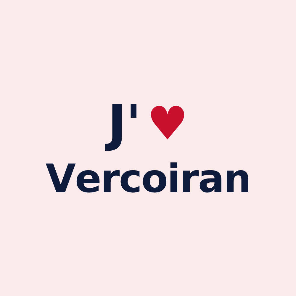 Magnet personnalisé Vercoiran — design J'aime Vercoiran