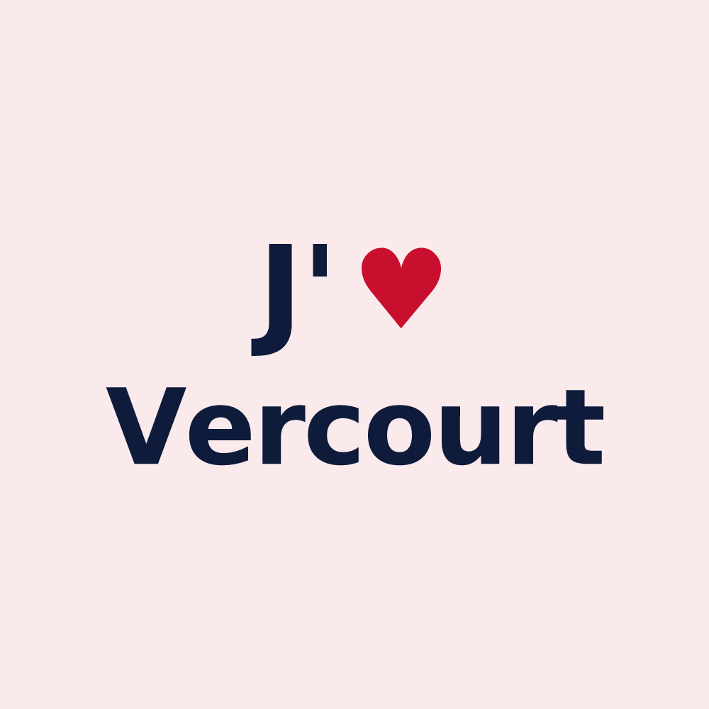 Magnet personnalisé Vercourt — design J'aime Vercourt
