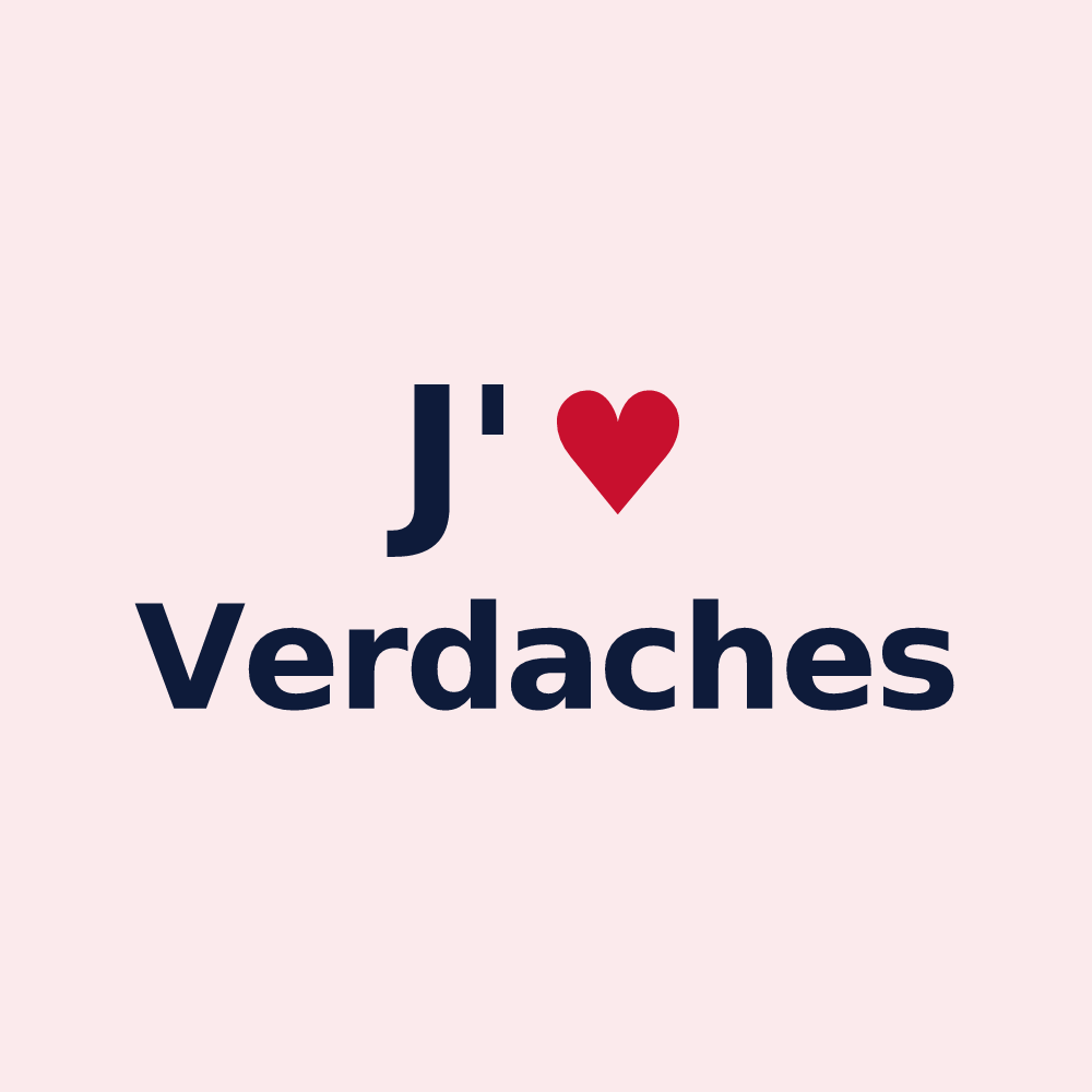 Magnet personnalisé Verdaches — design J'aime Verdaches
