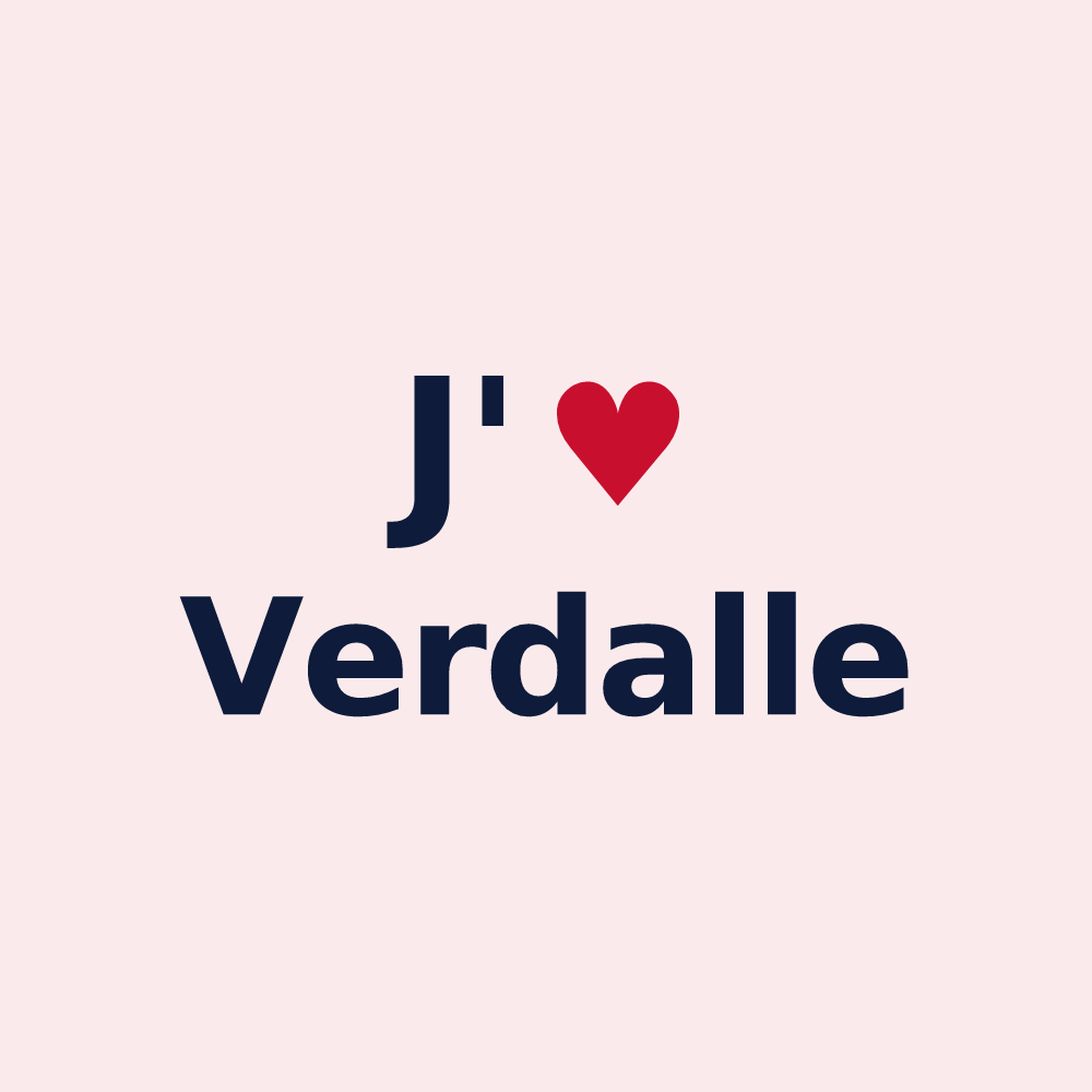 Magnet personnalisé Verdalle — design J'aime Verdalle
