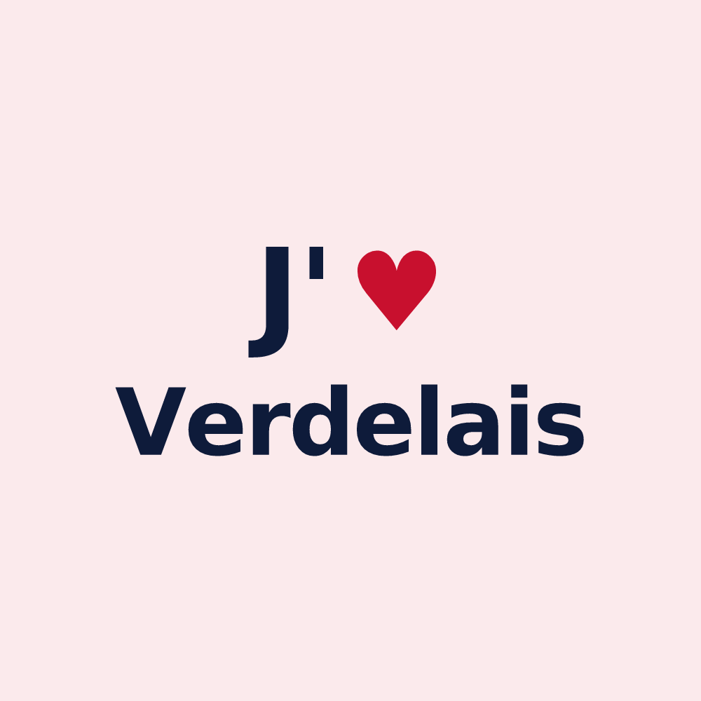 Magnet personnalisé Verdelais — design J'aime Verdelais