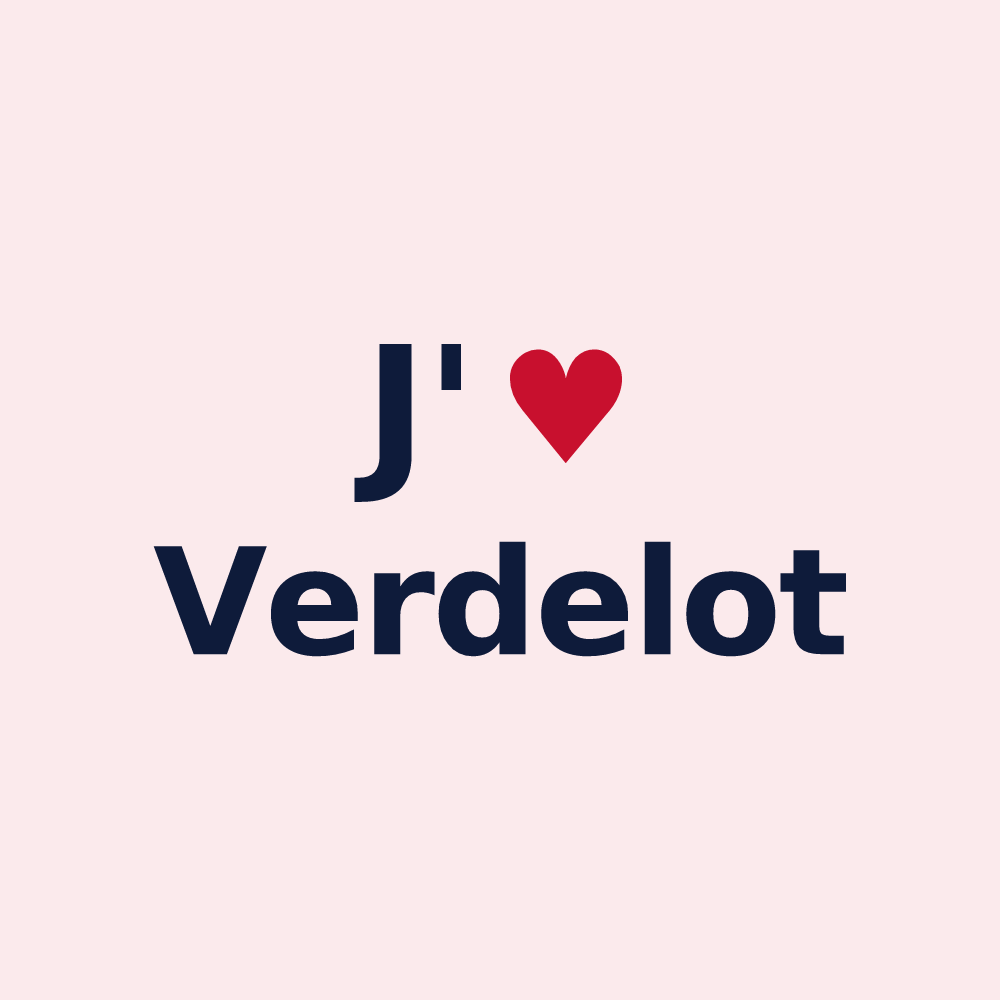Magnet personnalisé Verdelot — design J'aime Verdelot