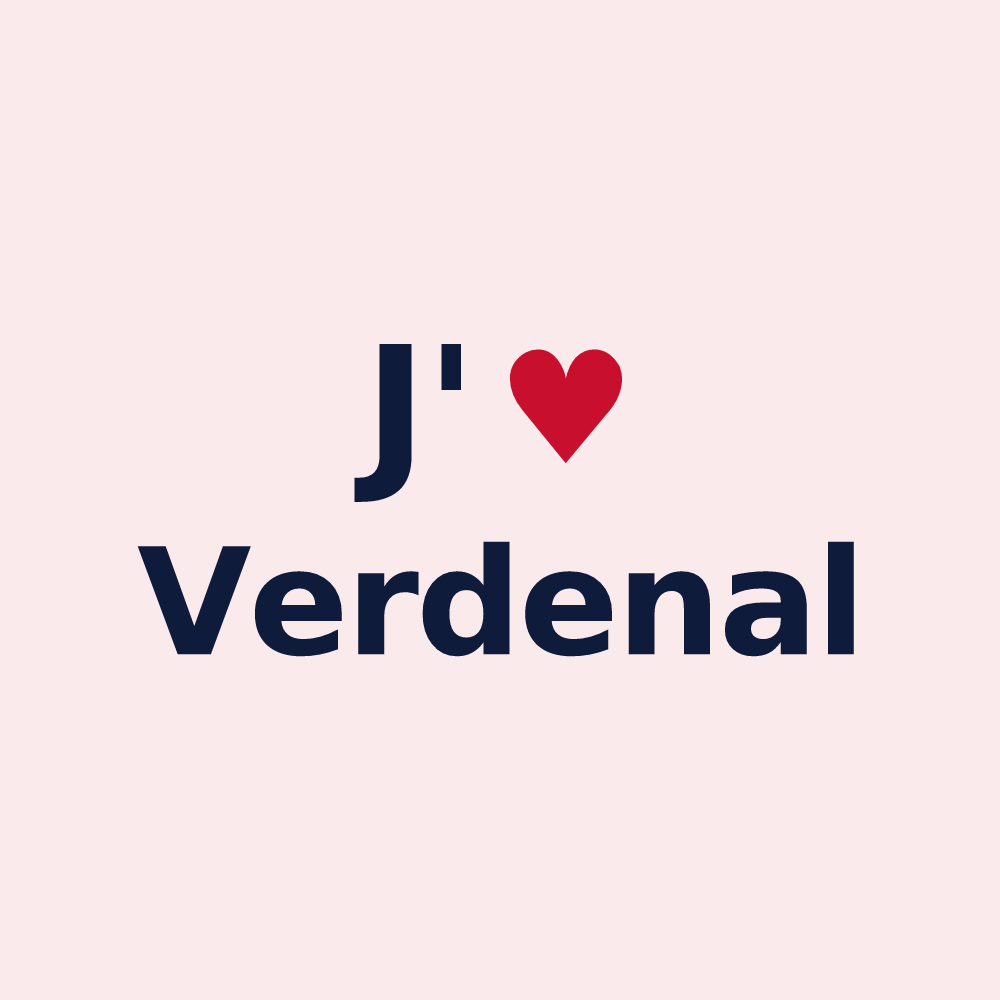 Magnet personnalisé Verdenal — design « J'aime Verdenal » imprimé sur le magnet