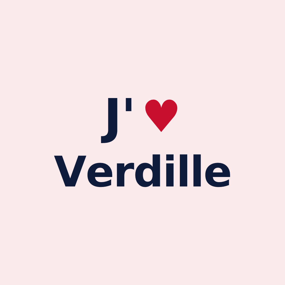 Magnet personnalisé Verdille — design J'aime Verdille