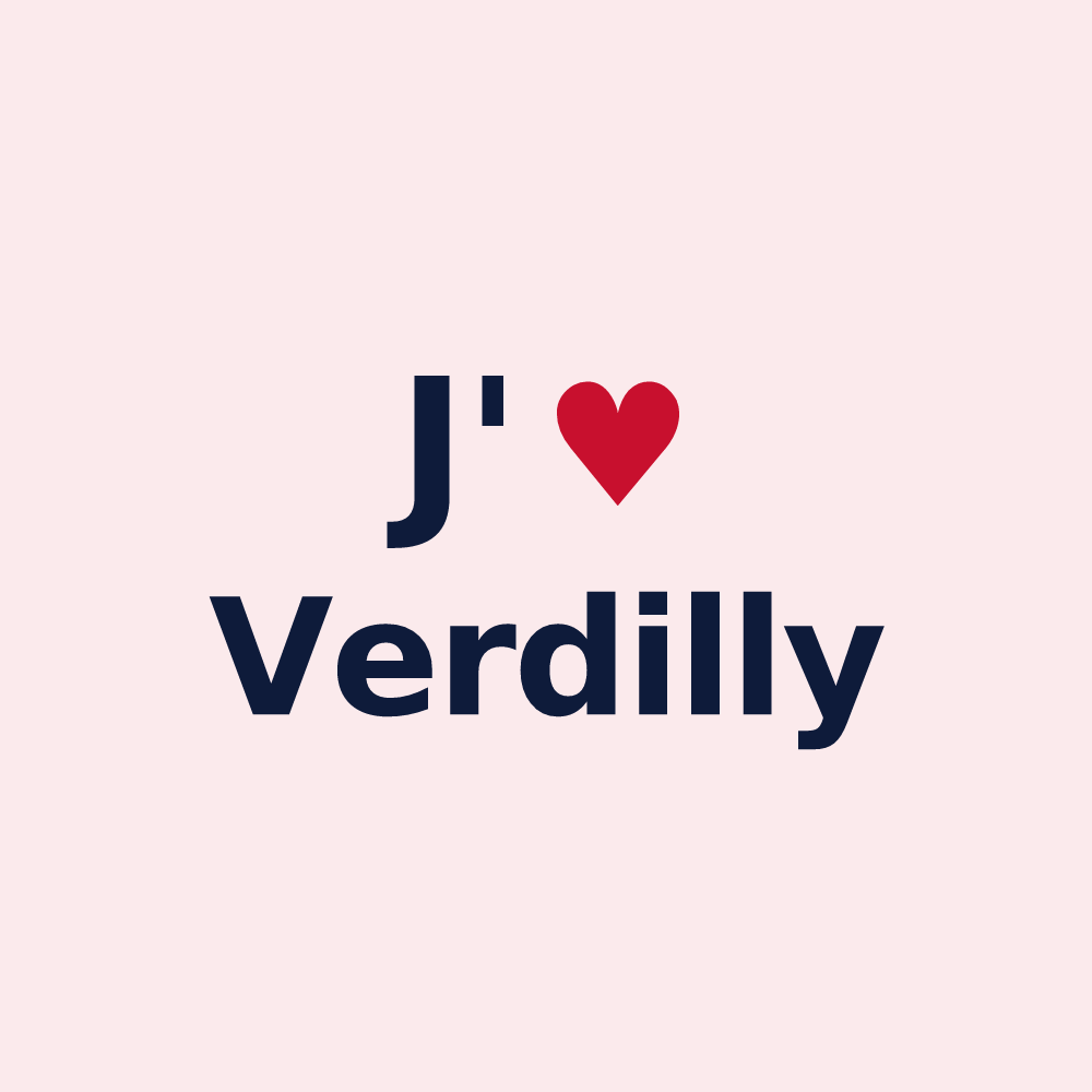 Magnet personnalisé Verdilly — design J'aime Verdilly